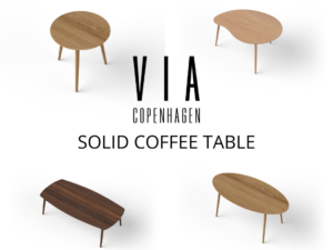 VIA COPENHAGEN COFFEE TABLE i mange størrelser og opbygninger