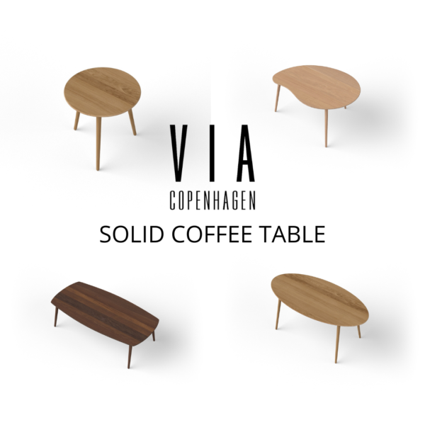 VIA COPENHAGEN COFFEE TABLE i mange størrelser og opbygninger